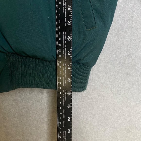 Vintage Eddie Bauer Goose Down Jacket Men's Size Medium Green Tan Made In USA - Picture 12 of 12